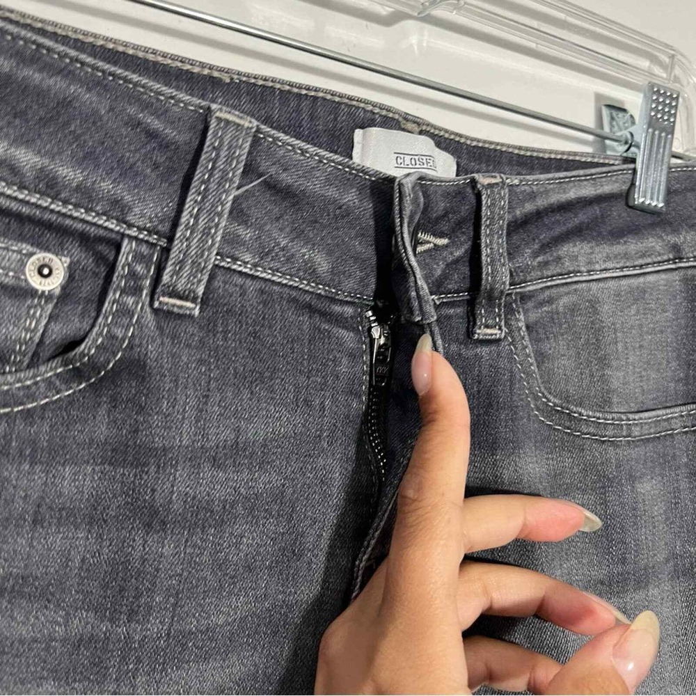 Anthropologie Closed Baker Long Gray Skinny Jeans Made In Italy Size 24 - Picture 3 of 10